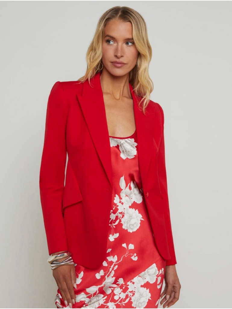 L'agence Red Chamberlain Tailored Blazer In Perfect Condition